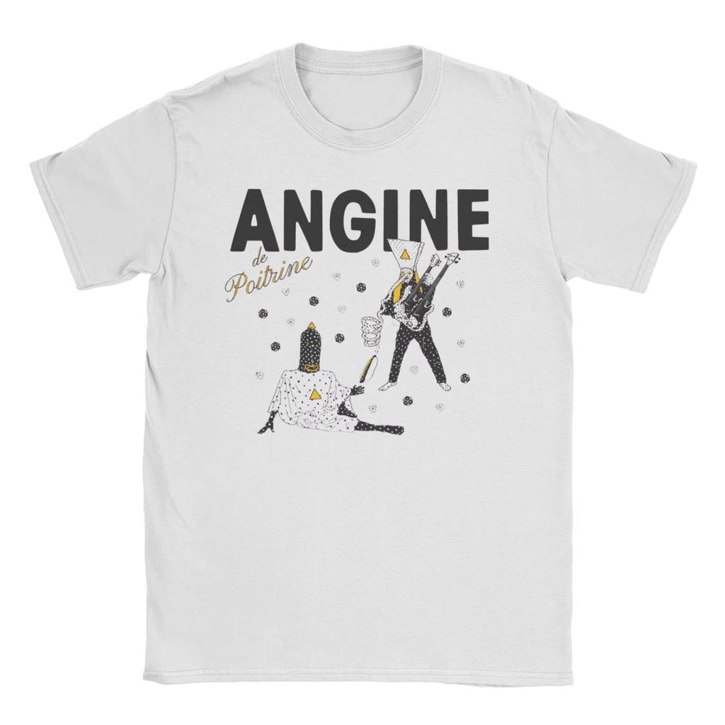 Printed Angine De Poitrine Rock Band T Shirt For Unisex  Summer  Cotton Tshirts Short Sleeve Clothes