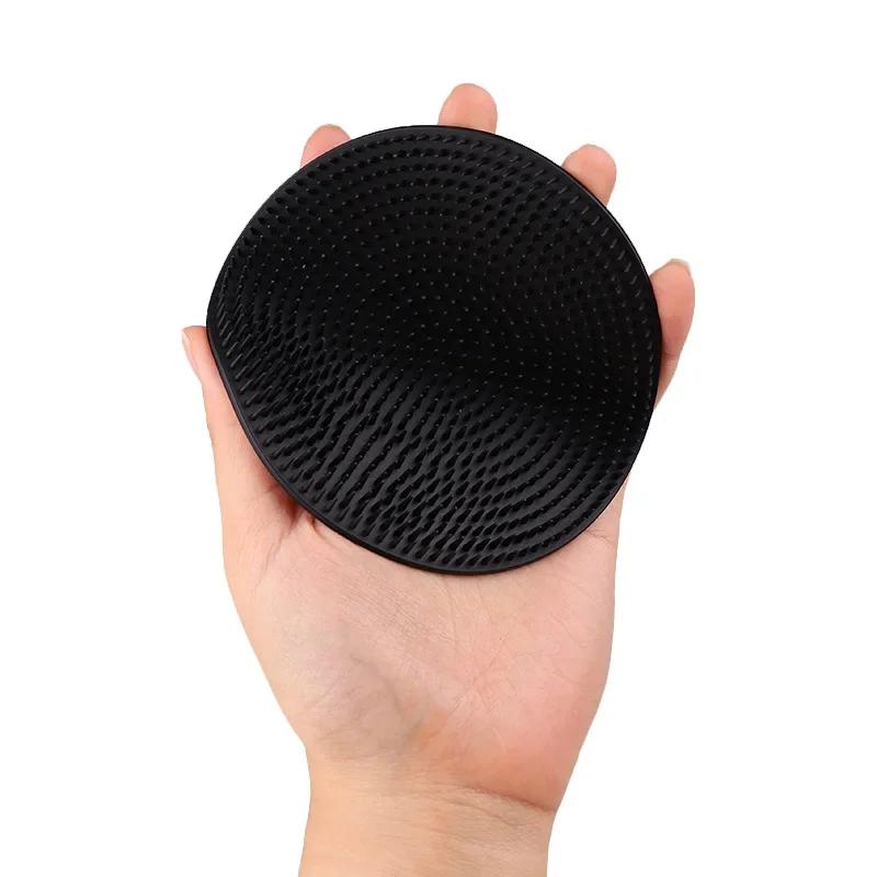 Silicone Body Scrubber Natural Bristles Skin Exfoliator Scrub Shower Sponge Brush Silicone Bath Shower Brush