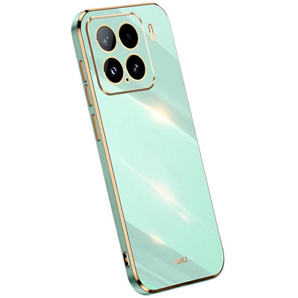 

For Xiaomi 15 Case TPU Phone Cover with Electroplating Frame Cyan