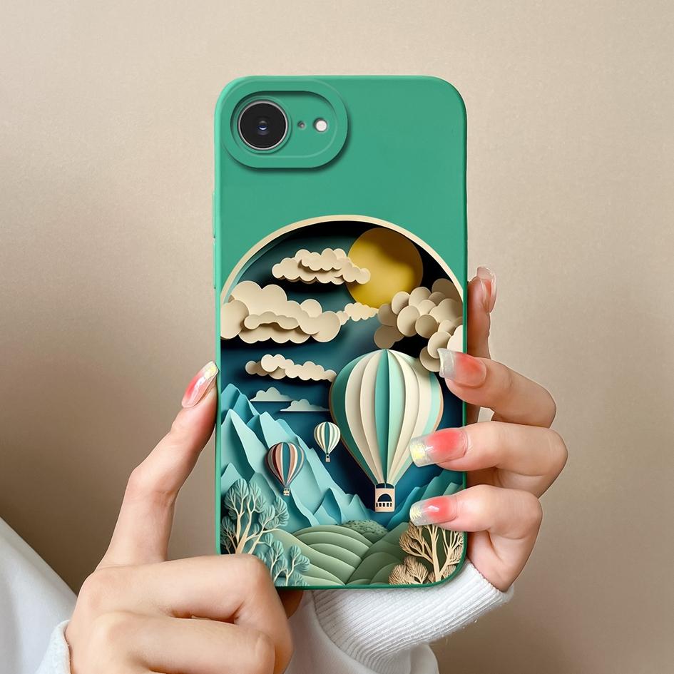 Cute Lucky Girl Phone Case For Apple iPhone 16e Soft Liquid Silicone High Quality Anti Drop Durable Anti Slip Protective Shell For Apple Bumper Covers