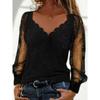 TIFICY Moda feminina casual primavera outono cor sólida estampa manga comprida blusas e camisas