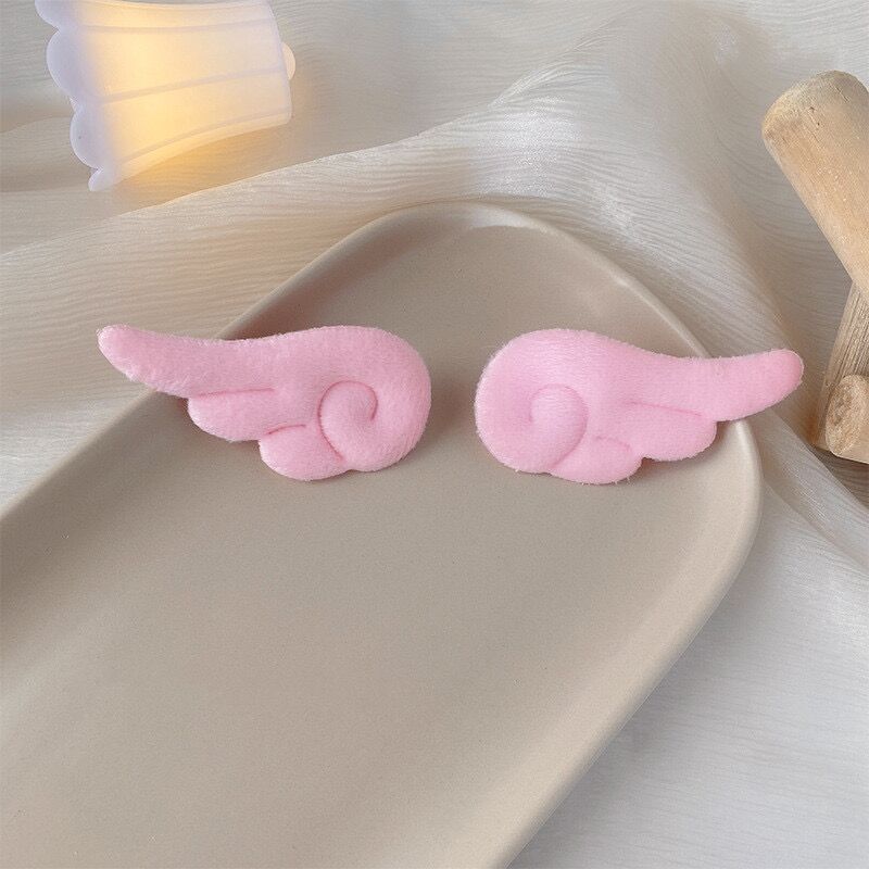 2Pcs 7cm Angel Wings Super Cute Angel Wing Plush Hairpin Girl Hair Clip Accessories Barrettes Hairgrip Headdress Headwear