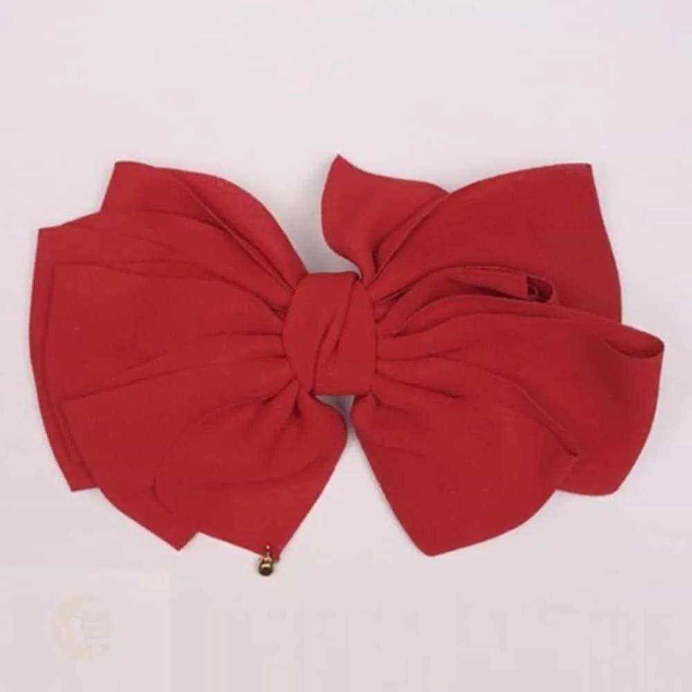 MOONH Goddess Hairstyle Hair Accessory Half-Up Hairpin Red Layered Cubic Automatic Hairpin