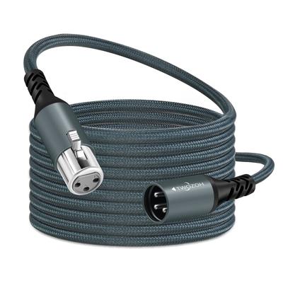 Twozoh Professional XLR Cable Braided Balanced XLR Male To XLR Female HiFi Audio Microphone Cable Invoice 0.3M 3-Pin (Qualified Available)