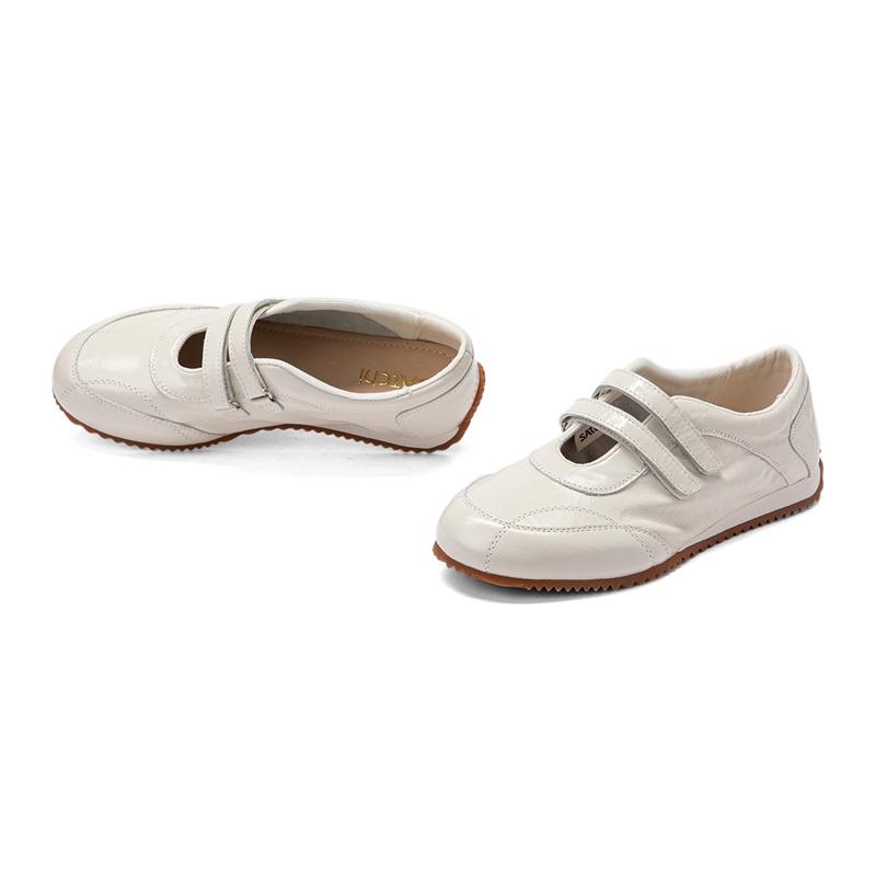 [Cowhide] French Style Double Strap Retro German Training Shoes