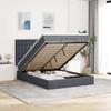 VidaXL Ottoman Bed Frame with Mattress Dark Grey 140x200 Cm Velvet, Bed Frame, Upholstered Bed Frame, Bed Frame 3313620