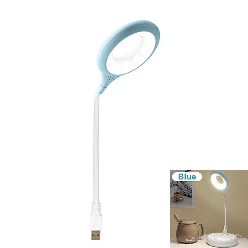 

Лампа-ночник для чтения Портативные 5 В USB Светодиодные фонари 3D Кольцевые ночники для спальни, стола Белая ночная лампа Настольная для чтения 6500k White&USB Plug