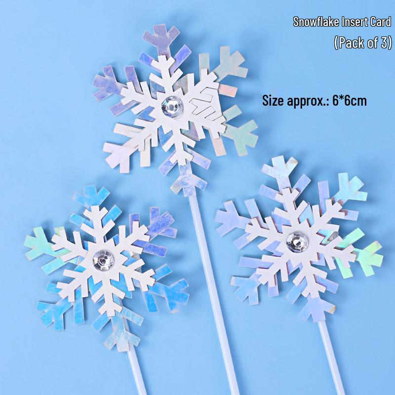 Frozen Christmas Snowflake Acrylic Cake Decoration Insert