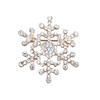 High-End Rhinestone Snowflake Christmas Brooch Pin