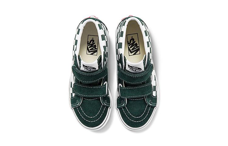 Vans SK8 Reissue Mid top Kids' Skateboarding Shoes Green White Children Aged 3 7 Years Old VN00018T8CA