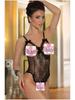 European Lace Sheer Sleepwear Bodysuit with Open Crotch - Erotic Lingerie Set