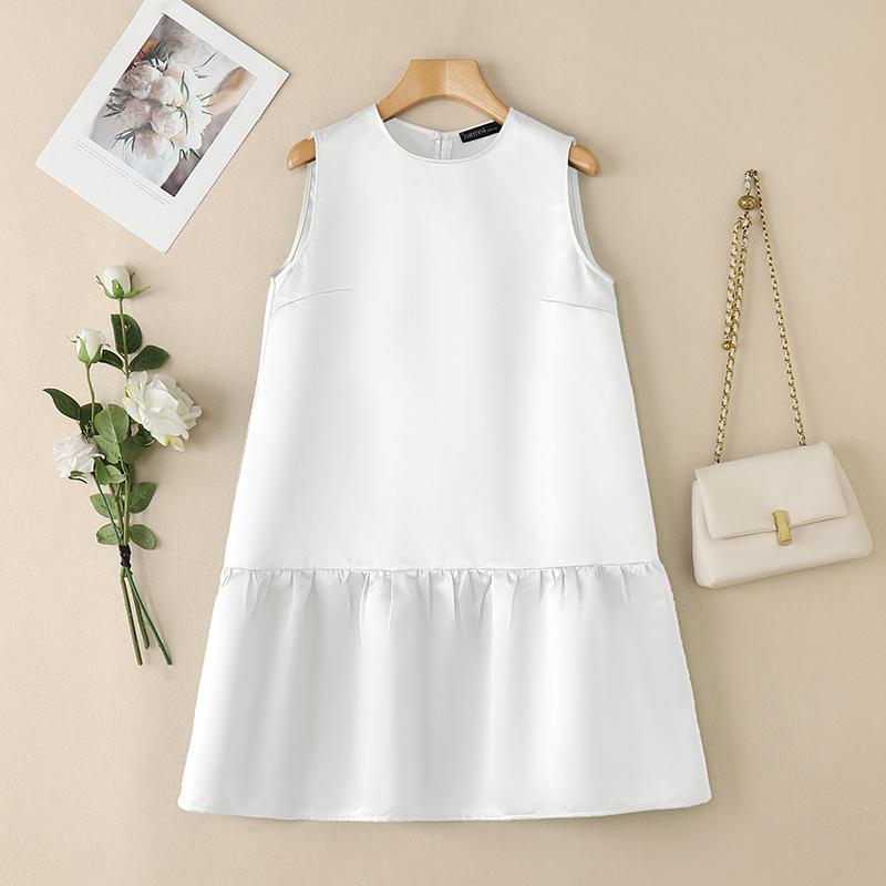 ZANZEA Women Casual Round Neck Summer Sleeveless Dress Sundress
