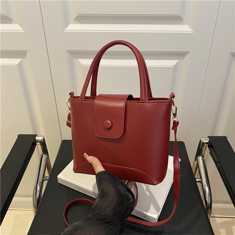 Premium simple niche fashion handbag women's summer new bucket bag single shoulder oblique span women's bag