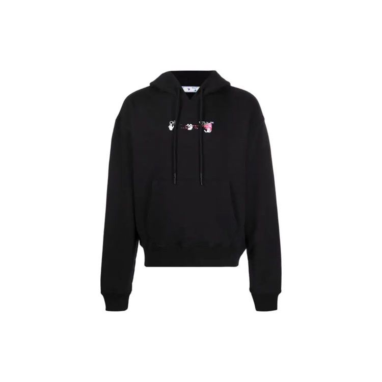 

Off-White Acrylic Arrow Over Hoodie Черные/фуксия Мужские топы OMBB037F21FLE0151032