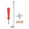 Valve Stem Removal Tool 4 in 1 Stainless Steel Corrosion Resistant Coating Plastic Handle Valve Core Removal Tool