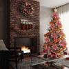 10Pcs 11/16cm Christmas Decoration Glitter Flowers Christmas Tree Pendant for Home Decor Xmas Navidad New Year 2026 Ornaments