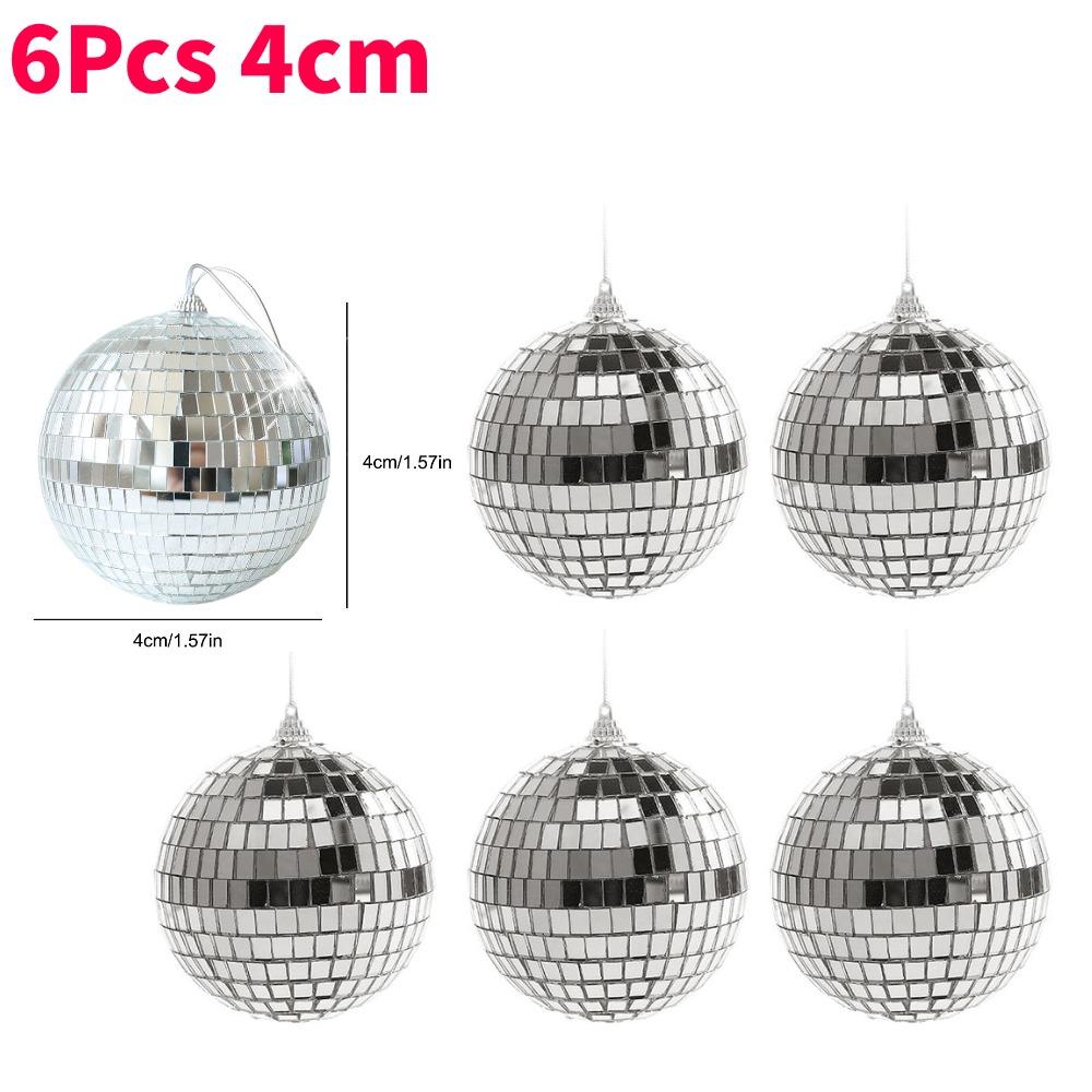 4/6/10cm Mirror Disco Ball Party Shining Ball Christmas Decoration Laser Reflective Glass Disco Ball Xmas Tree Ornament