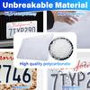 2 PCS Clear License Plate Covers, Unbreakable Novelty Licenses Plate Protect, License Plates Frame For Car Tag, Front And Back With Screws Caps
