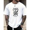 T-shirt estiva casual da uomo con scollo rotondo e motivo Cavalera, a maniche corte