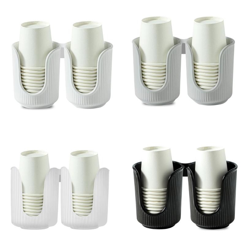 Set of 3 Elegant Paper Cup Organizers with Double Tubes Designs Home Decoration Portable for Household Easy Access
