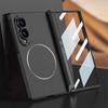 Magnetic Hinge Stand Plastic Case for Samsung Galaxy Z Fold 8 Screen Glass Wireless Charge Ring Cover for Galaxy Z Fold8 Case