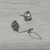 Used Silver Pearl Tie Pin with Case