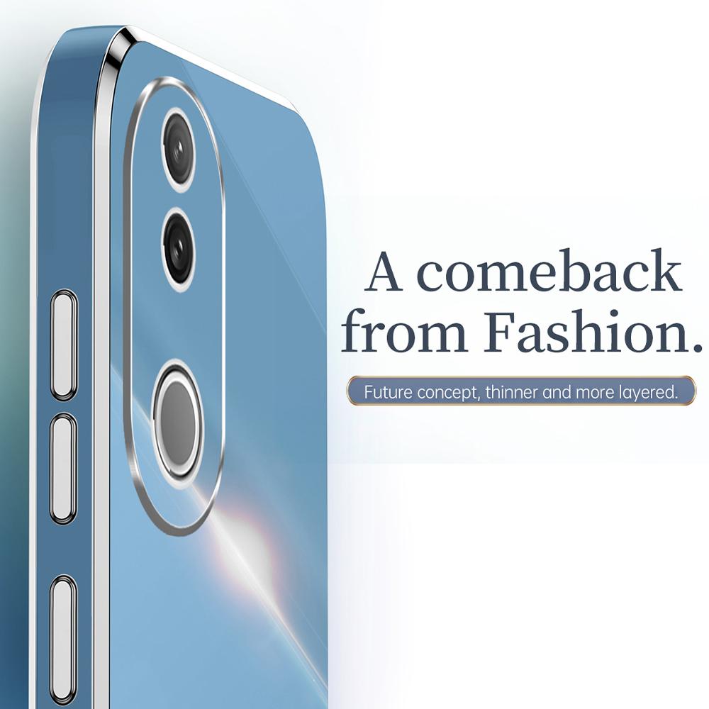 XINLI For vivo V50 5G Case TPU Phone Cover with Electroplating Frame