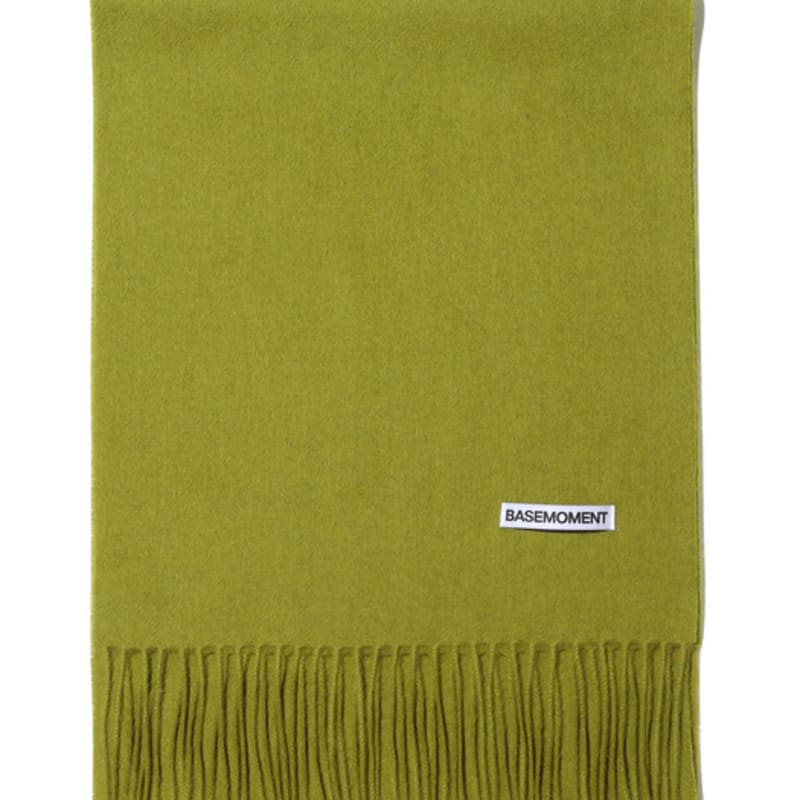 BASEMOMENT 100% Wool Muffler Avocado Green