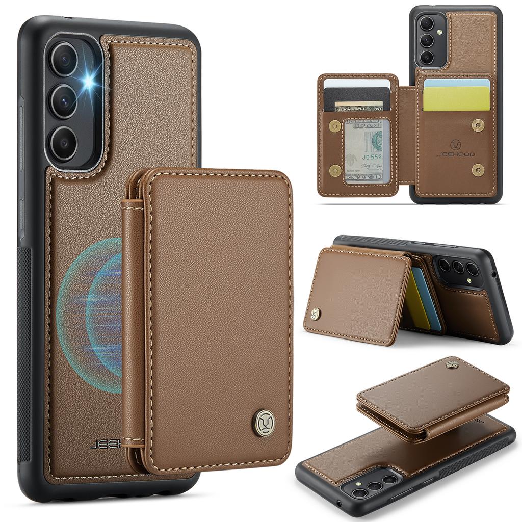 JEEHOOD J05 For Samsung Galaxy A54 5G Case Leather Mobile Cover with Detachable Magnetic Card Bag