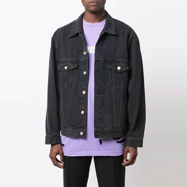 Balenciaga Denim Jacket Unisex Black 678354TIWA21440