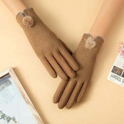 Imitation Rabbit Velvet Women Winter Gloves Warm Coldproof Full Finger Gloves Windproof Touch Screen Gloves For Outdoor Sports