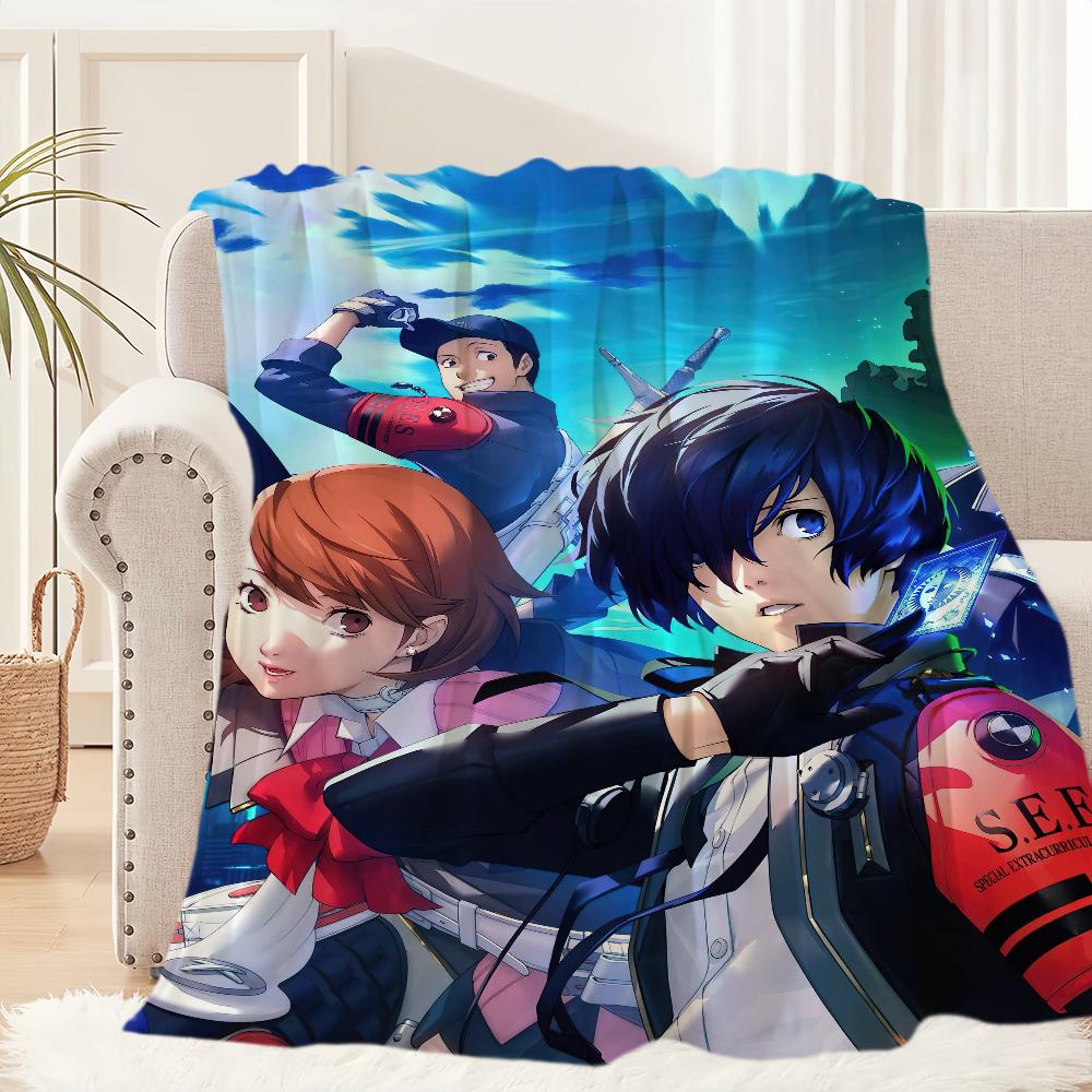 

Game Cool Blanket Plush Nap Sofa rug for Living P-Persona 3 Reload Room Warm Office Bedroom Birthday Home Travel Kid Gifts 30x40in