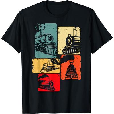 Train Railroad Engineer Railway Steam Train Conductor T Shirts Unisex Humor Streetwear Tee Short Sleeve Unisex Loose Clothing