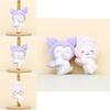 Adorable Sanrio Plush Toy Keychain Featuring My Melody And Cute Kuromi Dolls