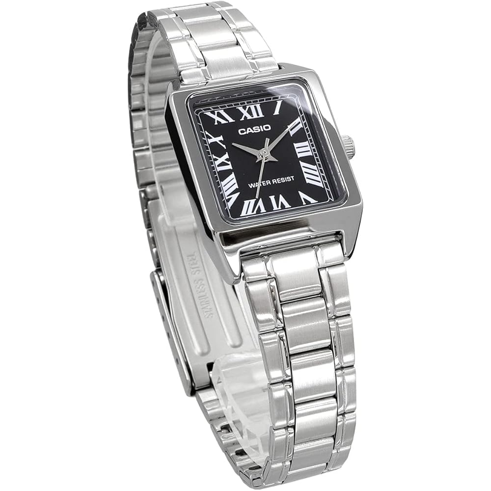 Casio Standard Analog Women's Wristwatch LTP-V007D-1B Black Silver Metal Band Imported Model