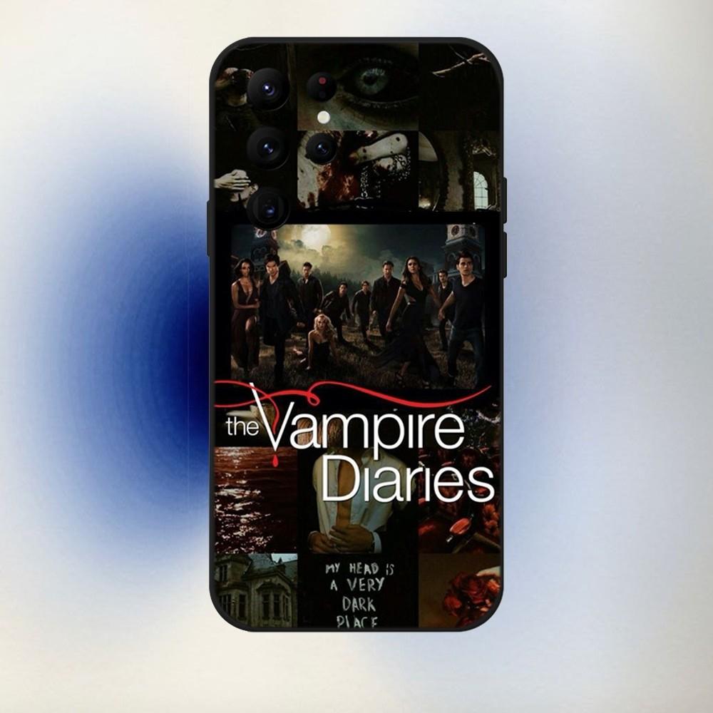 The V-VampireS D-Diaries Phone Case For Samsung S24,23,22,30,21,10,9,Ultra,Plus,Lite,FE,5G Black Soft Case