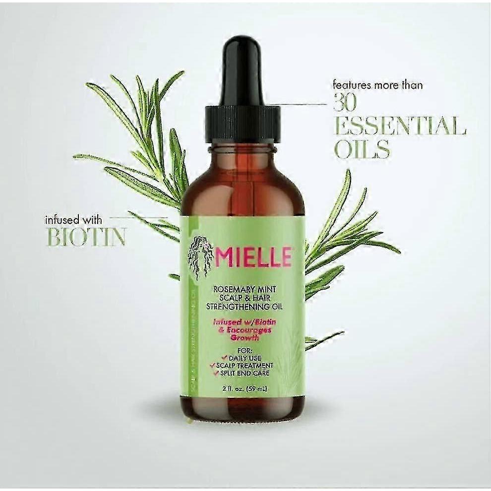 25-26 Mielle Organics Rosemary Mint Growth Oil 2 Oz,(pack Of 1/2/3),scalp And Hair Strengthening Oil,infused With Biotin To Encourage Growth