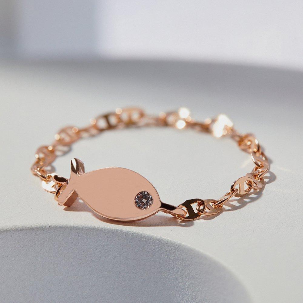 14K 18K Lapine Fish Chain Gold Ring