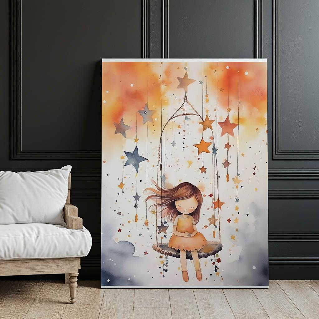 Karuzela Gwiazd Karuzela Gwiazd, 50X70 Cm, Bez Ramy, Płótno Premium Na Blejtramie