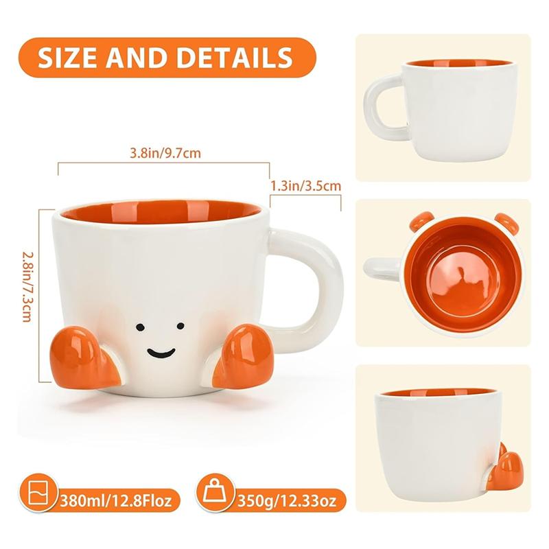 B97A-Coffee Mugs,Cute Funny Mug For Women, 12.8Oz/380Ml Coffee Tea Cups, Office Mug Gift