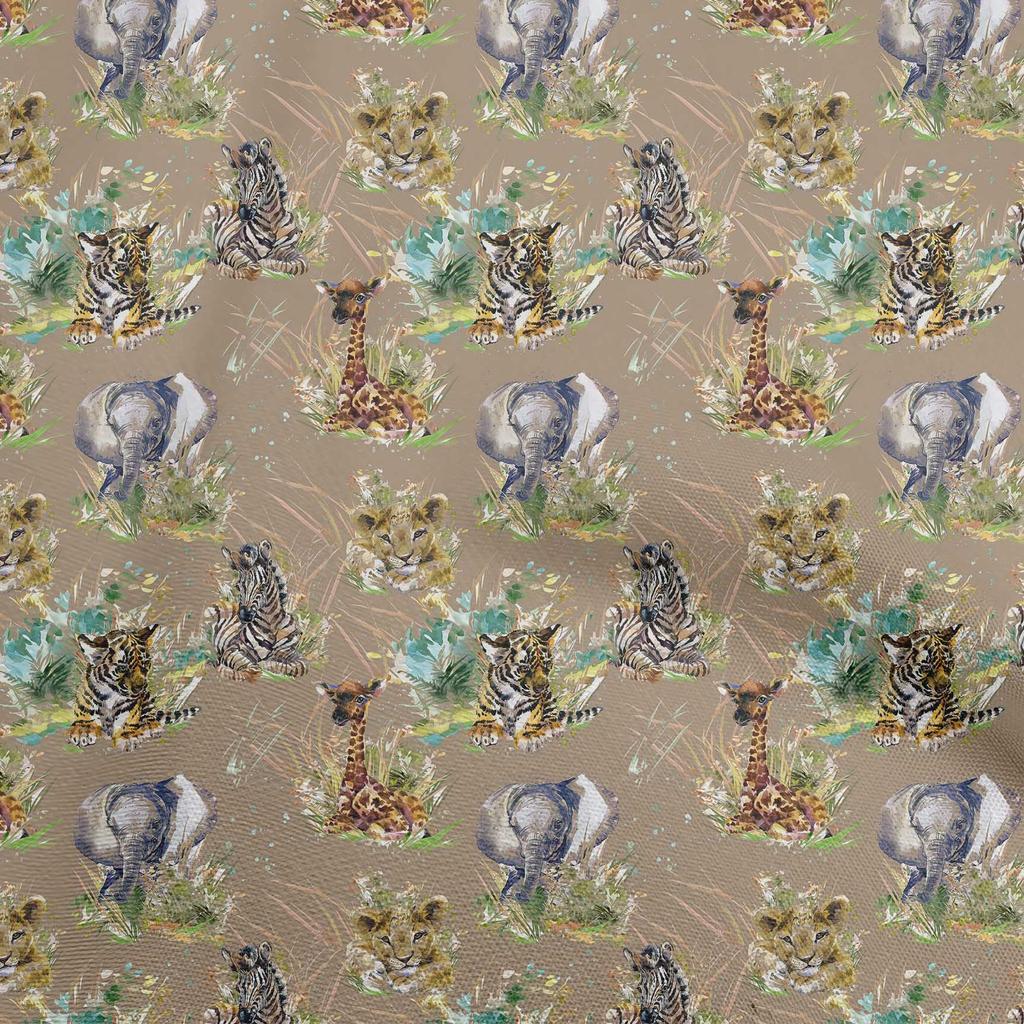 oneOone Bavlněný Flex Modrofialový Látka Zvíře Šicí Řemeslné Projekty Látkové Potisky na Metráž 40 Palců