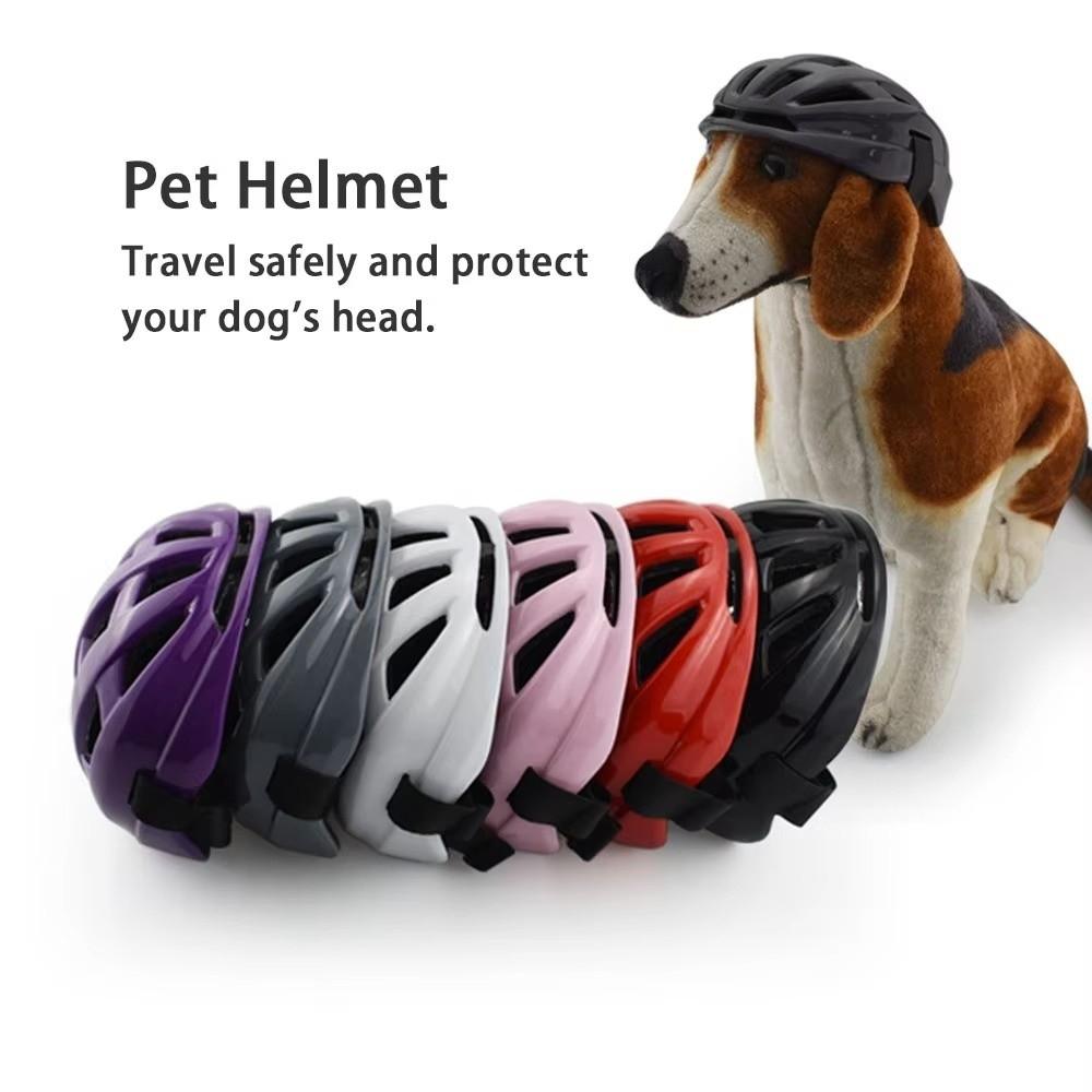 Adjustable Strap Pet Helmet Nylon Strap Dog Motorcycle Hat Fashion Cat Helmet Pet Headwear