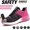 Unisex Lightweight Steel Toe Safety Shoes with Air Cushion