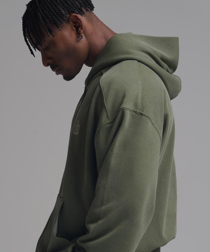 Phermenon [Set] Pigment Oversized Cut 2-Way Zip-Up Hoodie + Pigment Oversized Wide String Jogger Pants (3 Colors)