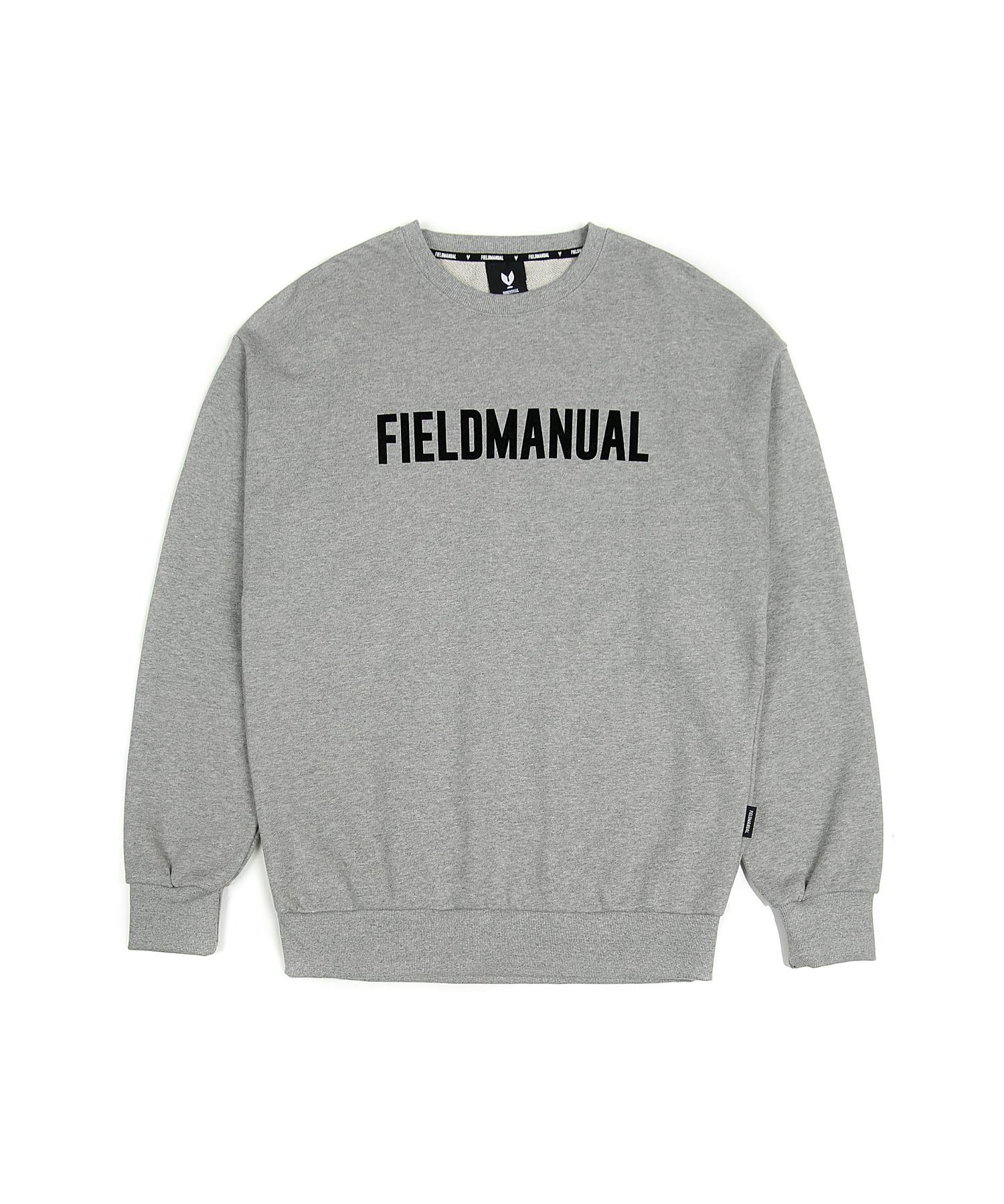 Свитшот с flocked-логотипом Field Manual, серый Grey/Survival(95)