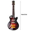 Miniature Tilia Handicraft Guitar Mold Electric Guitar Instrument Model with Gift Package