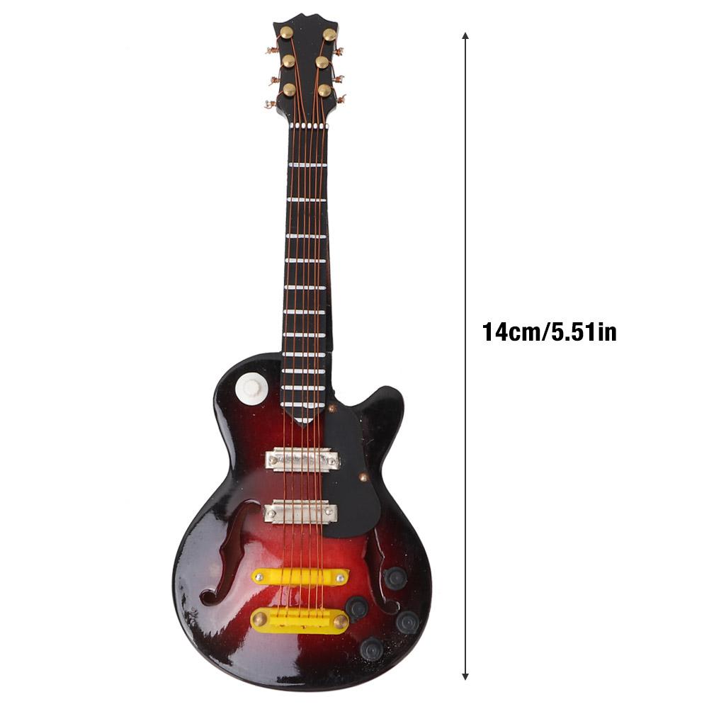 Miniature Tilia Handicraft Guitar Mold Electric Guitar Instrument Model with Gift Package