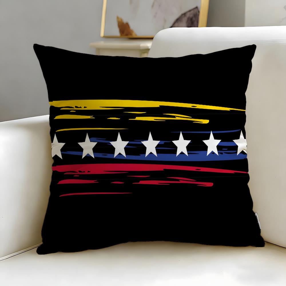 classic country Venezuela Cushion Cover Soft & Easy-Wash Pillow Case – Versatile for Couch, Bed, Travel and Office