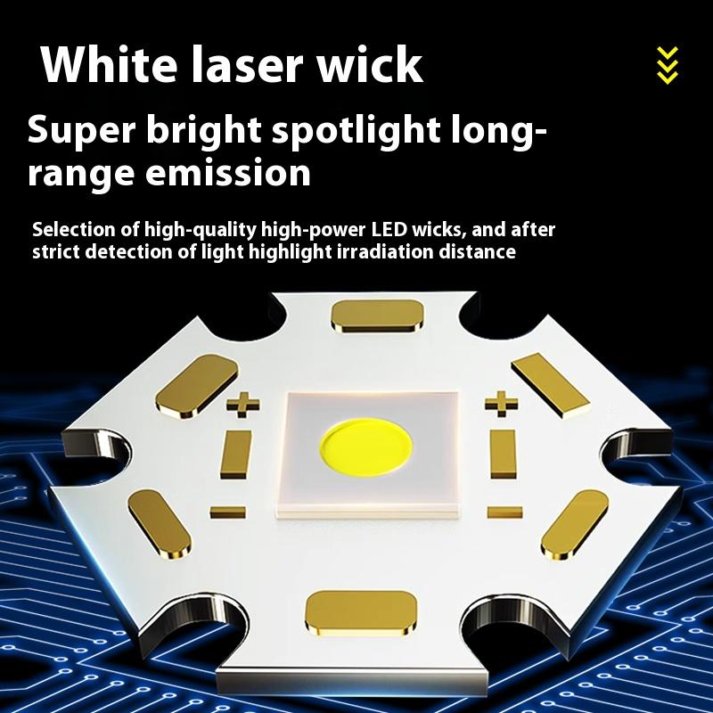 Powerful LED Flashlight Portable Zoomable Torch Waterproof Outdoor Hiking Emergency Fishing Camping Laser Flashlights