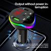 Bluetooth 5.0 Car FM Transmitter PD USB Car Charger Phone Fast Charger With Ambient Light Wireless Handsfree MP3 Plyer Car Kit